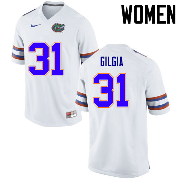 Women Florida Gators #31 Anthony Gigla College Football Jerseys Sale-White - Click Image to Close
